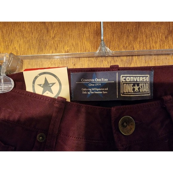 NWT Converse One Star Women Size 4 Berry Flare Leg 5 Pocket Jeans LOW RISE NOS - Picture 2 of 7